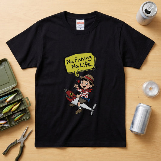 No Fishing No Life Tシャツ | 釣りバカ・ルアー・バス釣り・フィッシング・アウトドア・おしゃれに人気