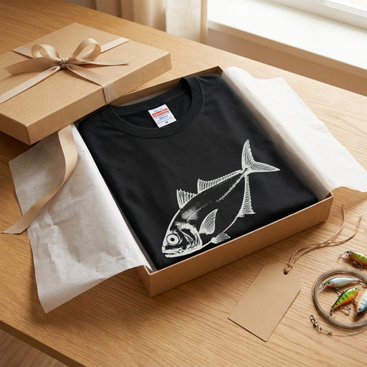 魚に餌をやりに来ましたTシャツ｜ボウズの日の名言 | CASTMODE