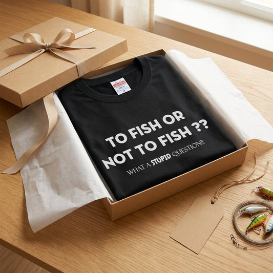 TO FISH OR NOT TO FISH Tシャツ | 釣り好き・フィッシング・バス釣り・ユーモア・おもしろ・アウトドアに人気