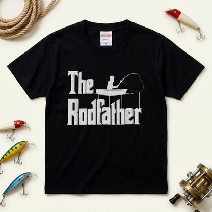 「The Rodfather」ゴッドファーザー パロディ 釣り Tシャツ - 釣り 服 | CASTMODE