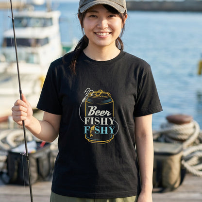 【Beer Fishy Fishy】ビールと釣りTシャツ | CASTMODE