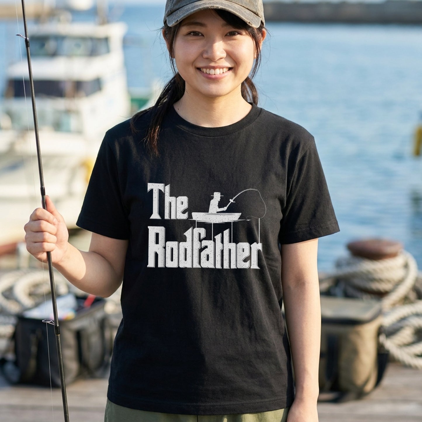「The Rodfather」ゴッドファーザー パロディ 釣り Tシャツ - 釣り 服 | CASTMODE