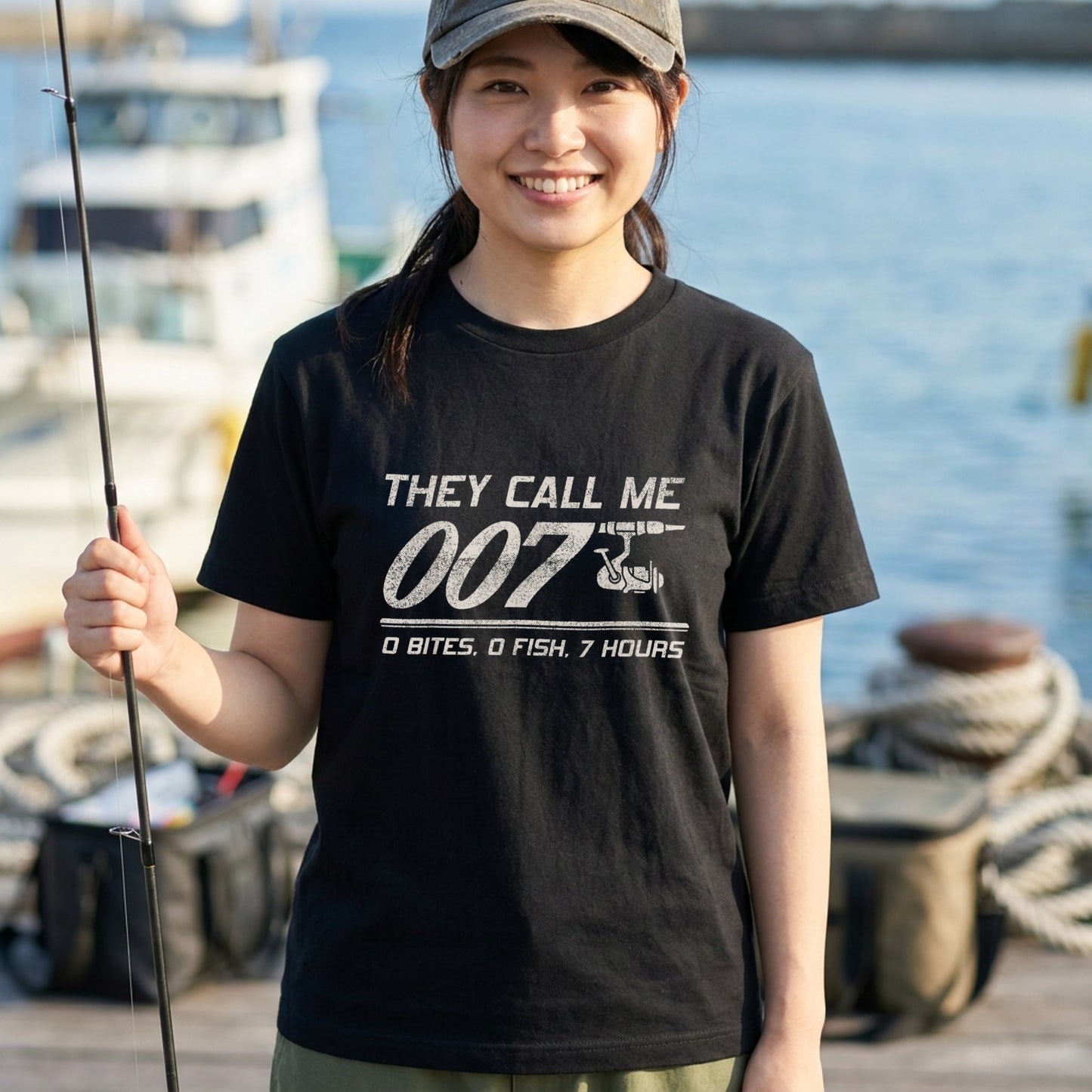 【THEY CALL ME 007】面白い釣り用Tシャツ | CASTMODE