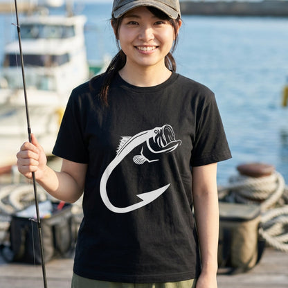 ブラックバス フック アート Tシャツ - バスフィッシング ウェア | CASTMODE