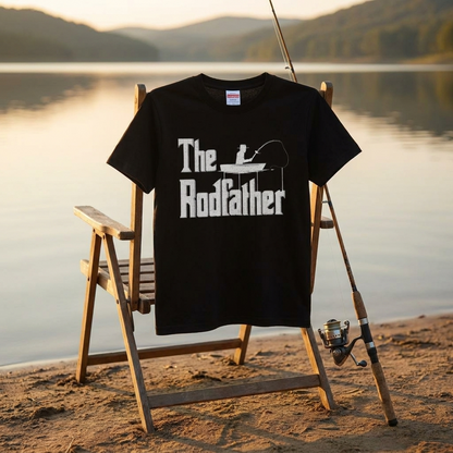 「The Rodfather」ゴッドファーザー パロディ 釣り Tシャツ - 釣り 服 | CASTMODE