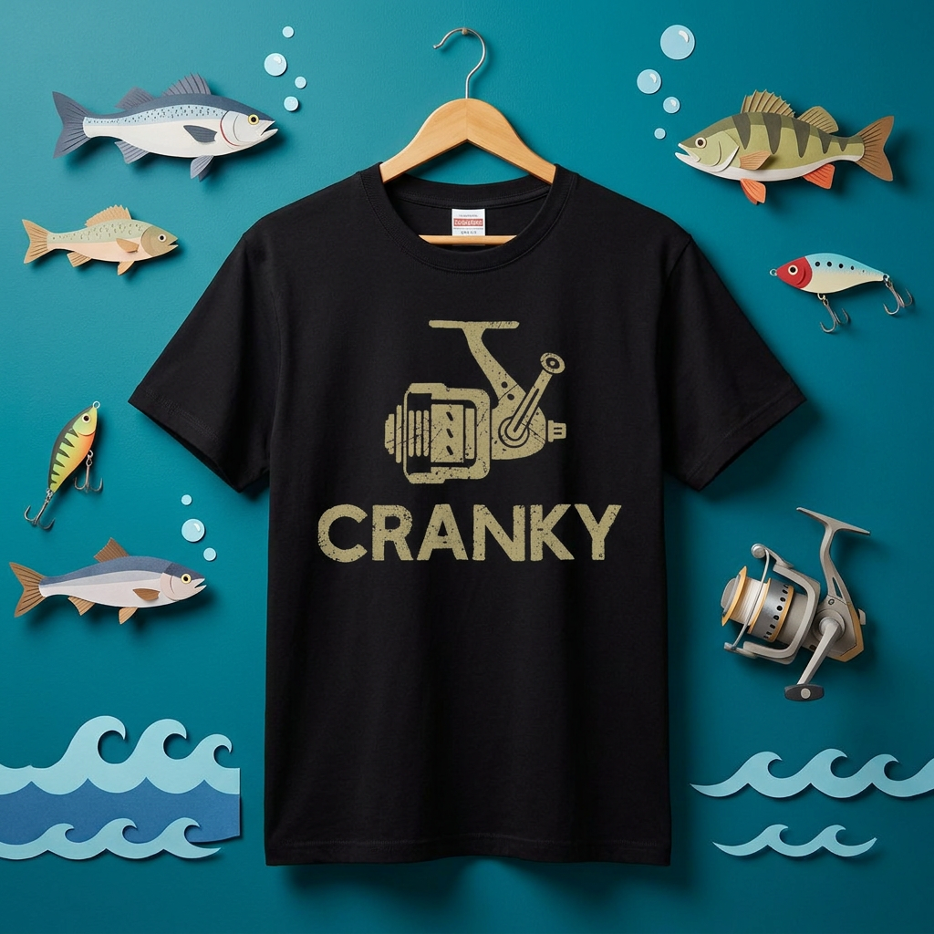 「CRANKY」スプーニング リール ヴィンテージ 釣り Tシャツ - 釣り 服 | CASTMODE