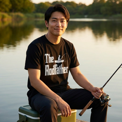 「The Rodfather」ゴッドファーザー パロディ 釣り Tシャツ - 釣り 服 | CASTMODE