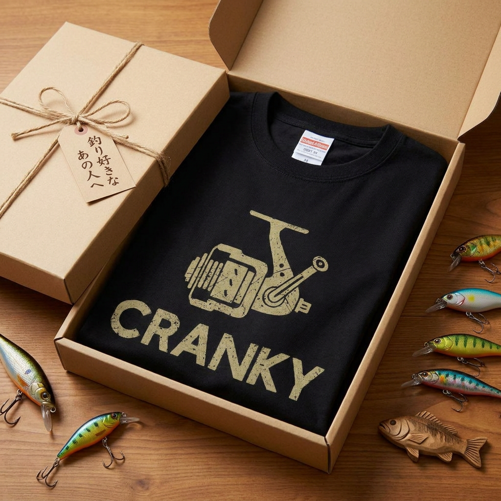 「CRANKY」スプーニング リール ヴィンテージ 釣り Tシャツ - 釣り 服 | CASTMODE