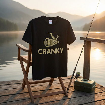 「CRANKY」スプーニング リール ヴィンテージ 釣り Tシャツ - 釣り 服 | CASTMODE