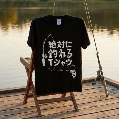 「絶対に釣れるTシャツ（たぶん）」ネタTシャツ