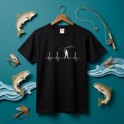 「Fly Fishing Heartbeat / 心電図」フライフィッシングTシャツ | CASTMODE