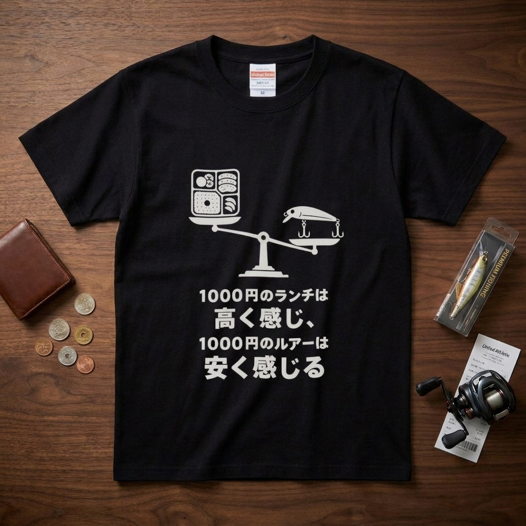 1000円のランチは高く、1000円のルアーは安く感じる Tシャツ