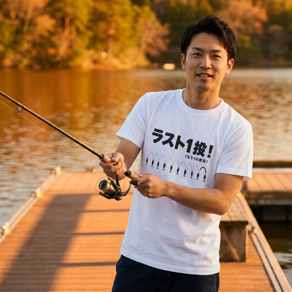 ラスト1投！（もう10投目）Tシャツ｜釣り人あるある| CASTMODE