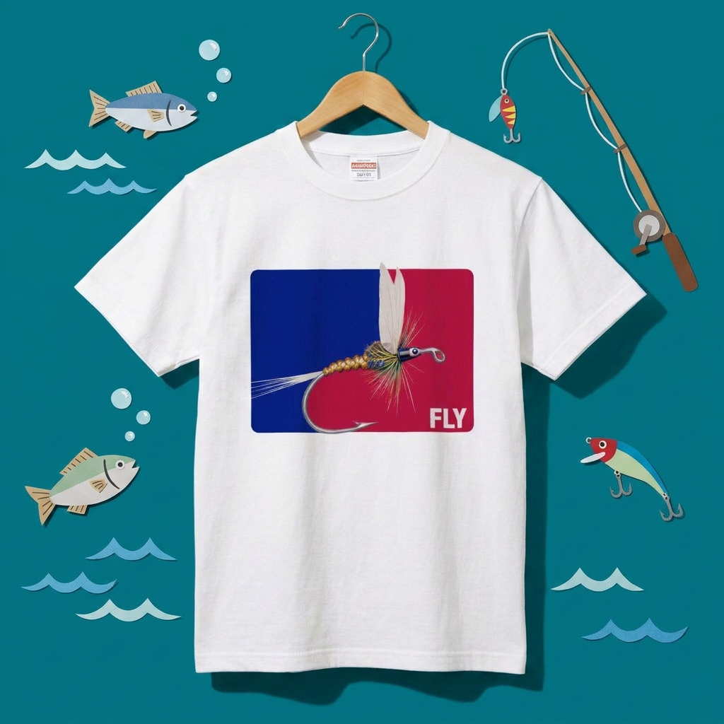 フライフィッシングアートTシャツ｜CASTMODE