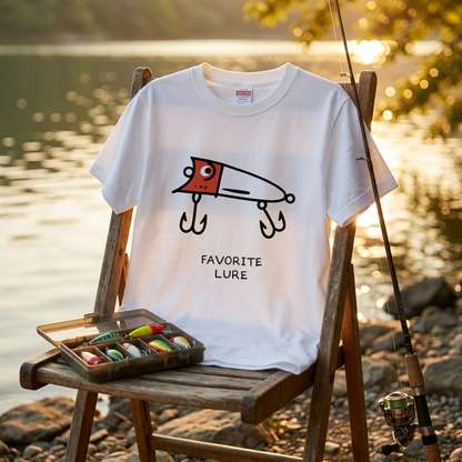 「FAVORITE LURE」レッドヘッド ポッパー Tシャツ