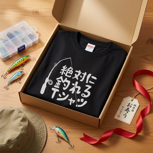 「絶対に釣れるTシャツ（たぶん）」おもしろ 釣り 服 - ネタTシャツ | CASTMODE
